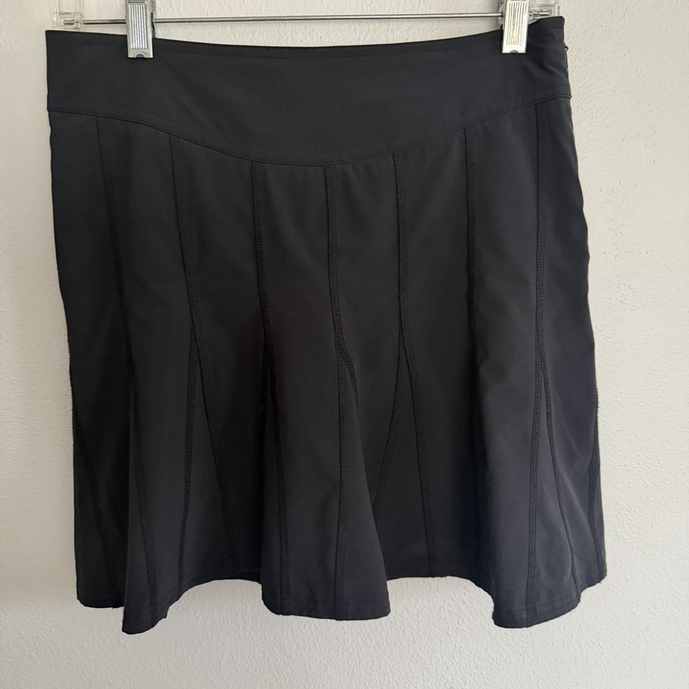 Athleta Pleated Skort Women Size 0 XS Black stretch Athletic Tennis Golf comfy